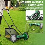 Goplus 16-Inch Manual Cordless Lawn Mower