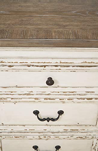 Ashley Realyn French Country Buffet, Chipped White