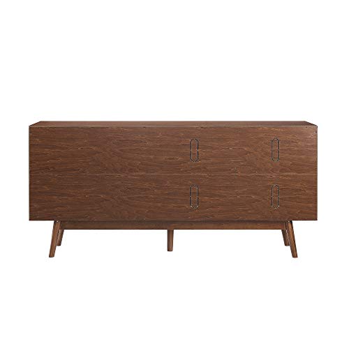 Mid-Century Modern Walnut Sideboard Cabinet, 70 Inch