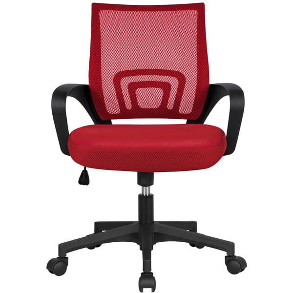 Red Adjustable Manager's Chair with Swivel