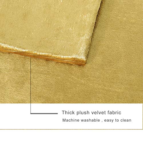Gold Velvet Throw Pillow Covers - Set of 2