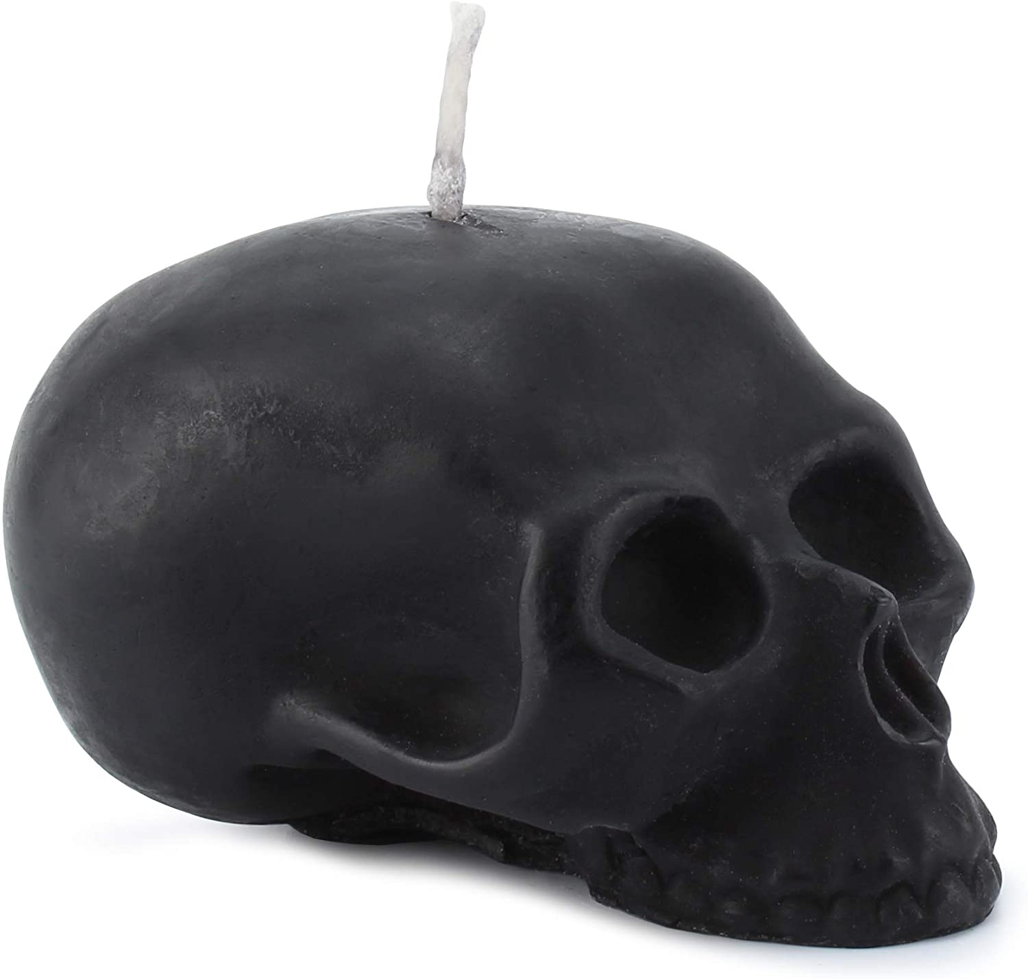 Large Skull Candles (2-Pack, Black); Decorative Themed Candles