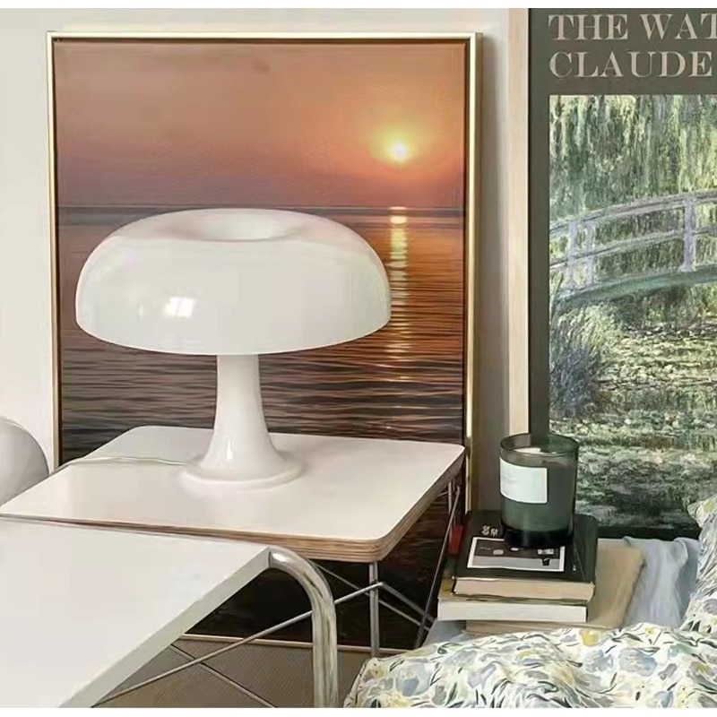 Italian Minimalist Mushroom Table Lamp for Bedrooms/Living Rooms