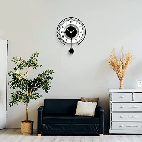 Modern 17 Inch Pendulum Wall Clock for Home