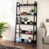 5-Tier Black Ladder Bookshelf for Home Office