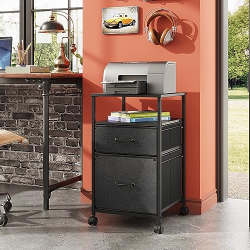 Mobile File Cabinet with Printer Stand