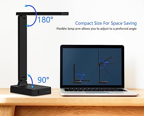 LED Desk Lamp with USB and AC Outlets