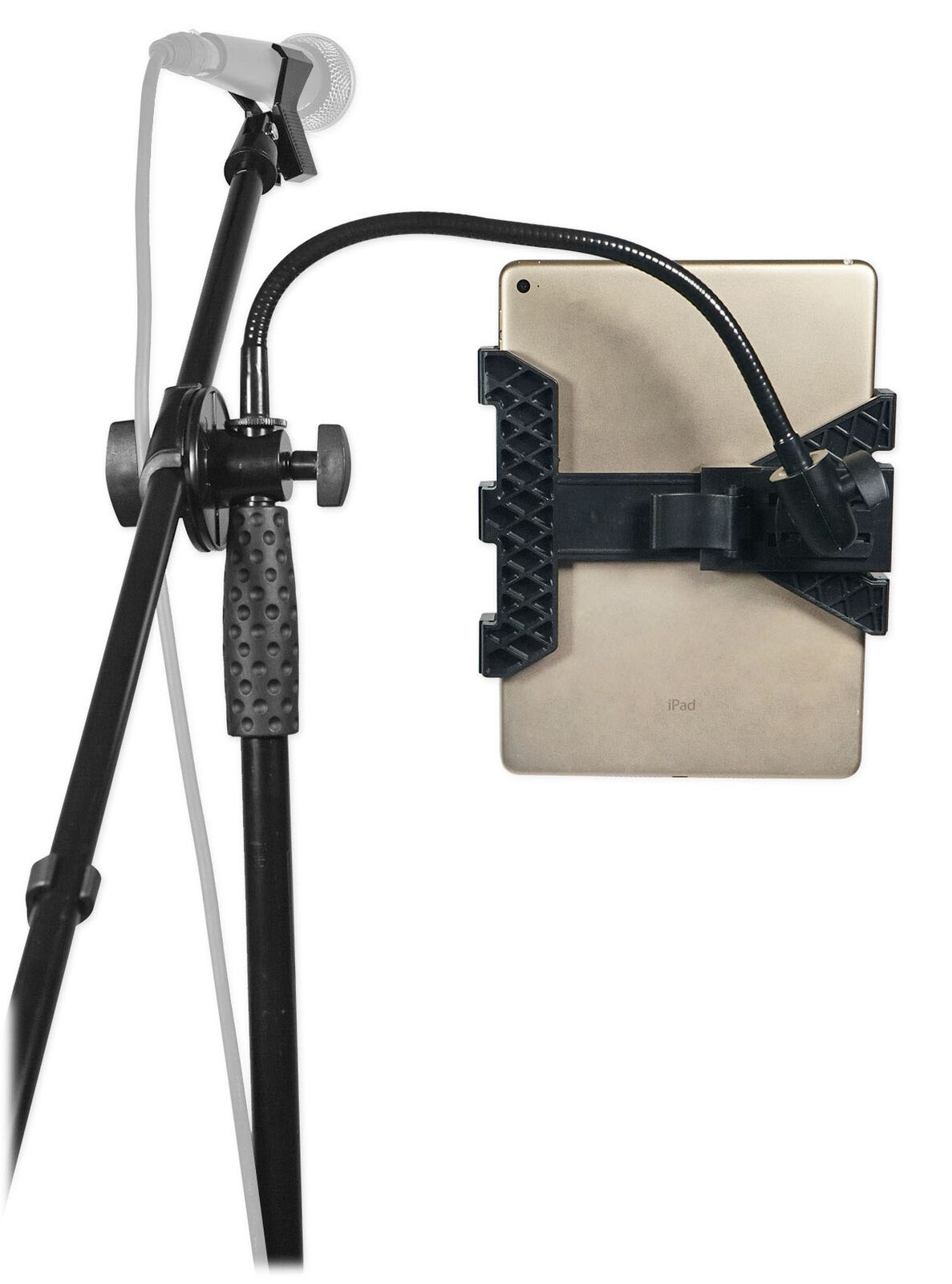 Rockville Tripod Karaoke Mic Stand with Tablet Clip