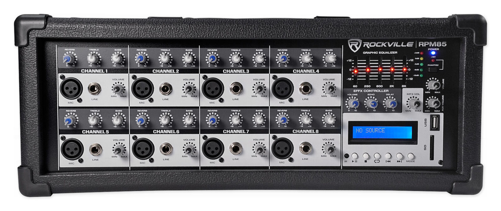 Rockville KPS12 Karaoke Speakers, Mixer & Mics