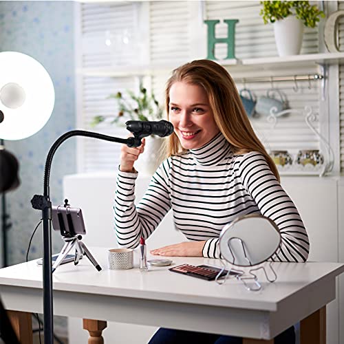 Adjustable Portable Mic Stand with Phone Holder