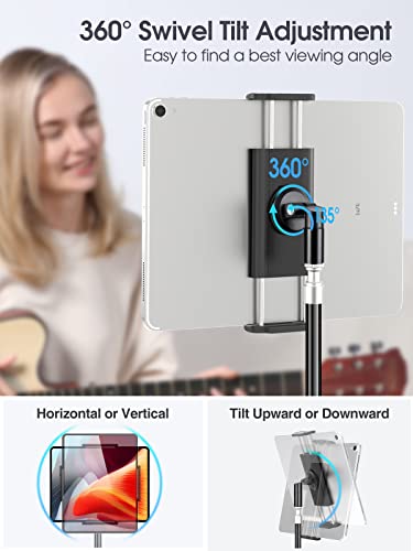 Adjustable Tablet and Boom Mic Stand for Karaoke
