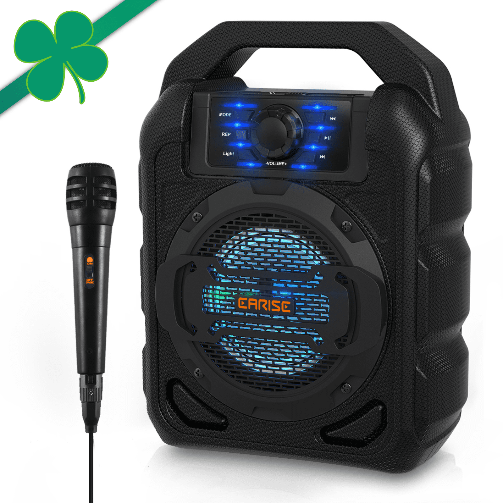 EARISE T15 Portable Bluetooth Karaoke Speaker with Lights