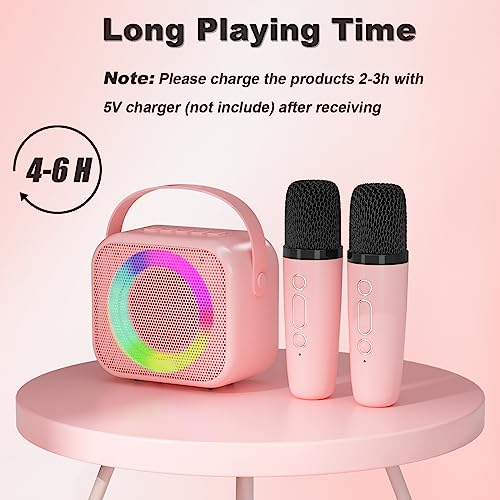 Kids' Verkstar Karaoke Machine: Portable Bluetooth Speaker, 2 Mics
