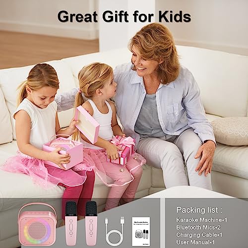 Kids' Verkstar Karaoke Machine: Portable Bluetooth Speaker, 2 Mics