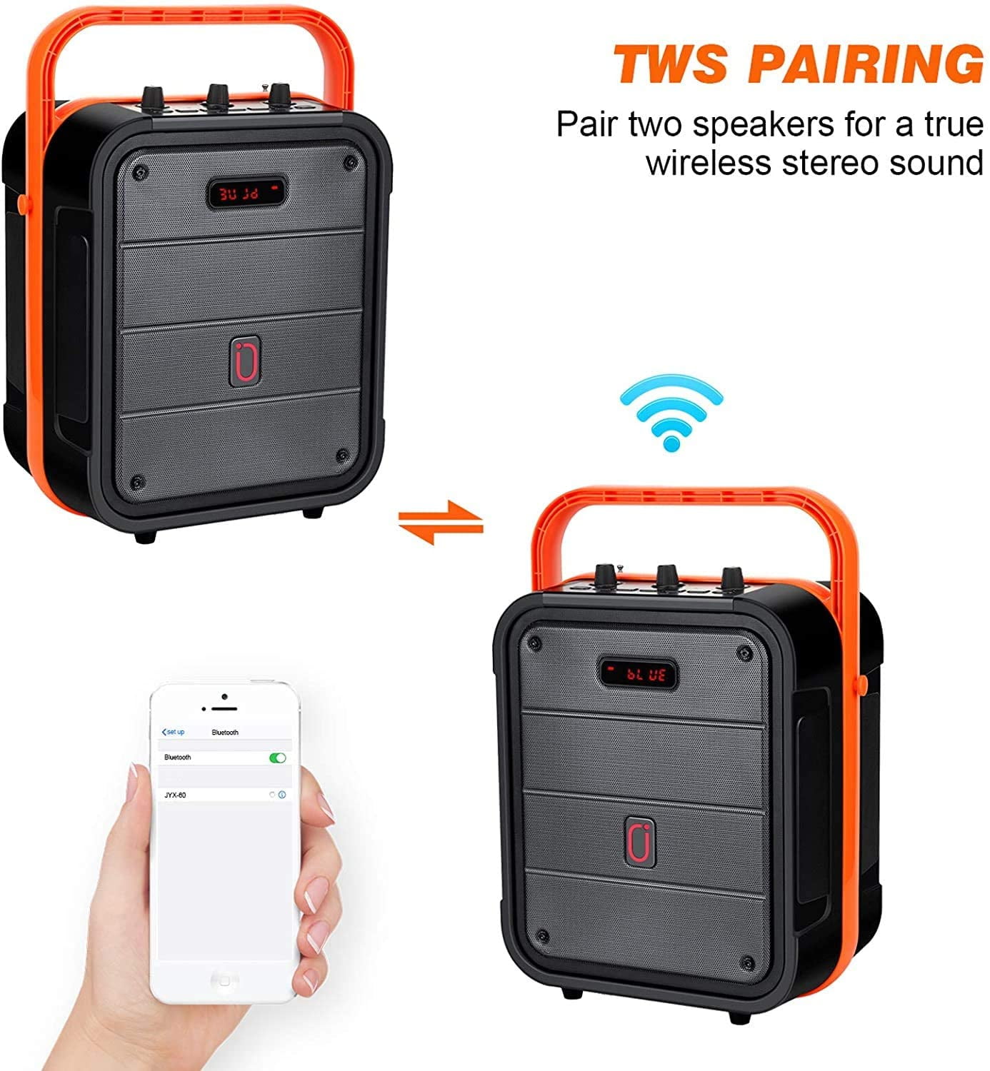 Portable Bluetooth Singing Machine with Wireless Microphone