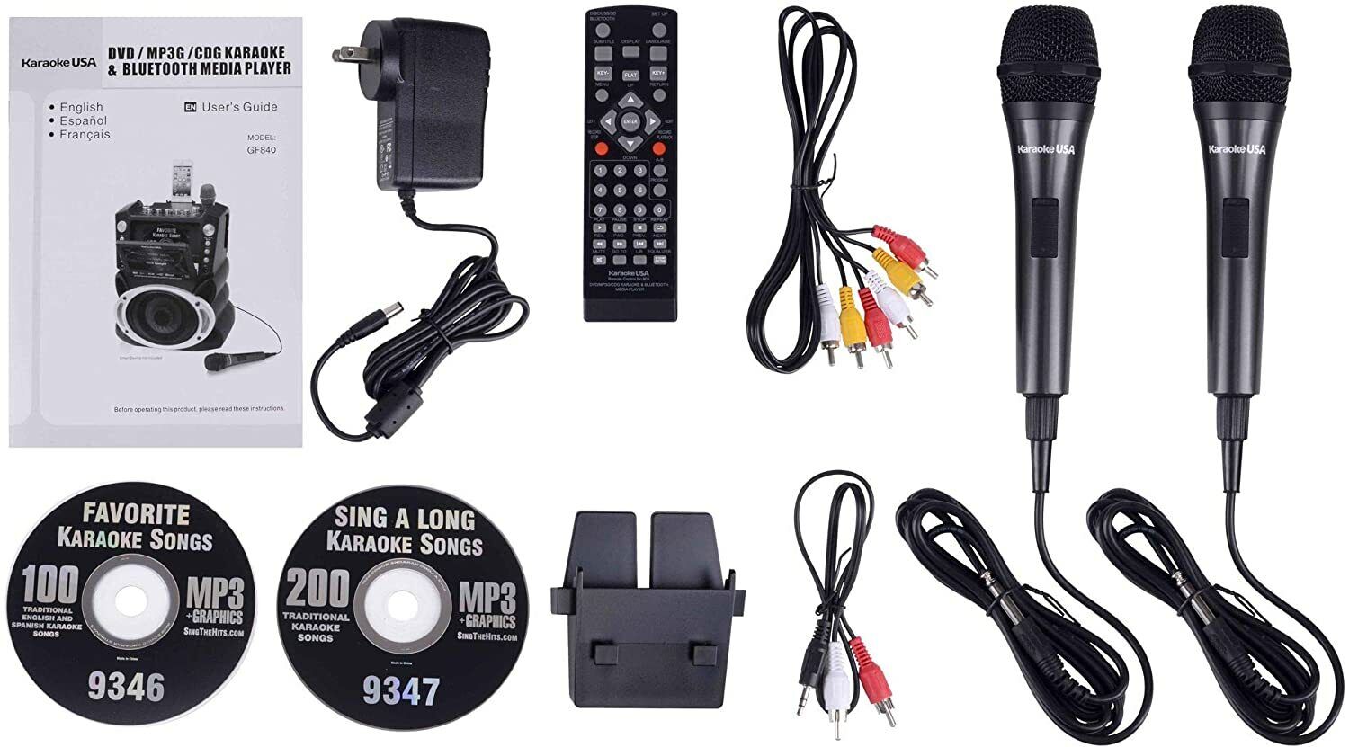 Portable Bluetooth Karaoke Machine with 2 Microphones