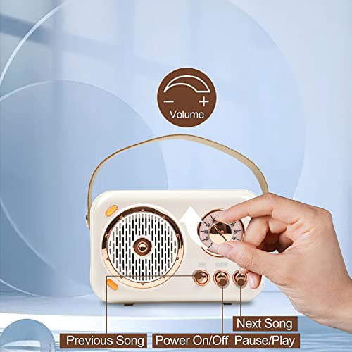 Bluetooth Karaoke Speaker Set, Retro Portable Handheld Mic