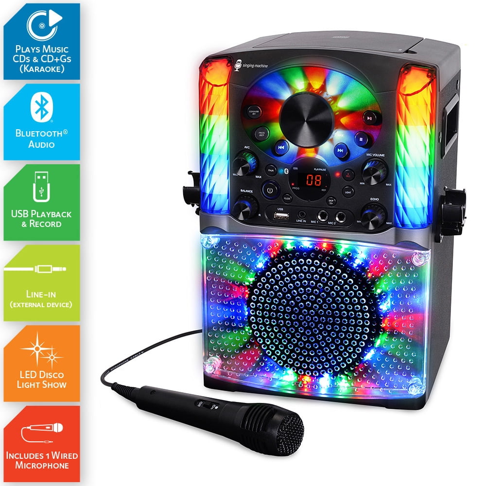 Singing Machine SML625BTBK Bluetooth Karaoke System