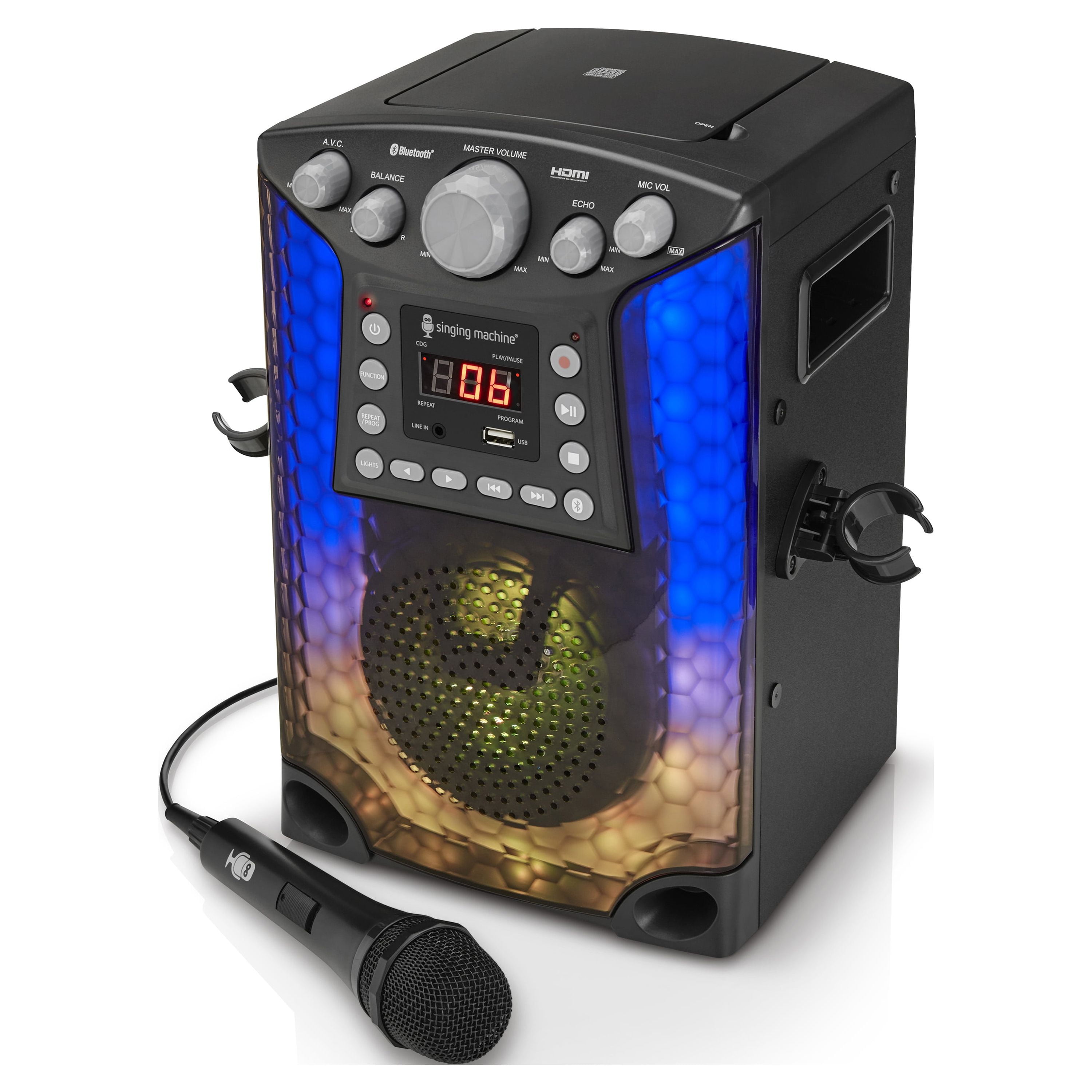 Singing Machine Karaoke Sound System with LED Lights
