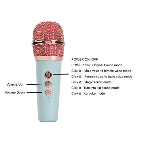 Bluetooth Karaoke Speaker Set, Retro Portable Handheld Mic