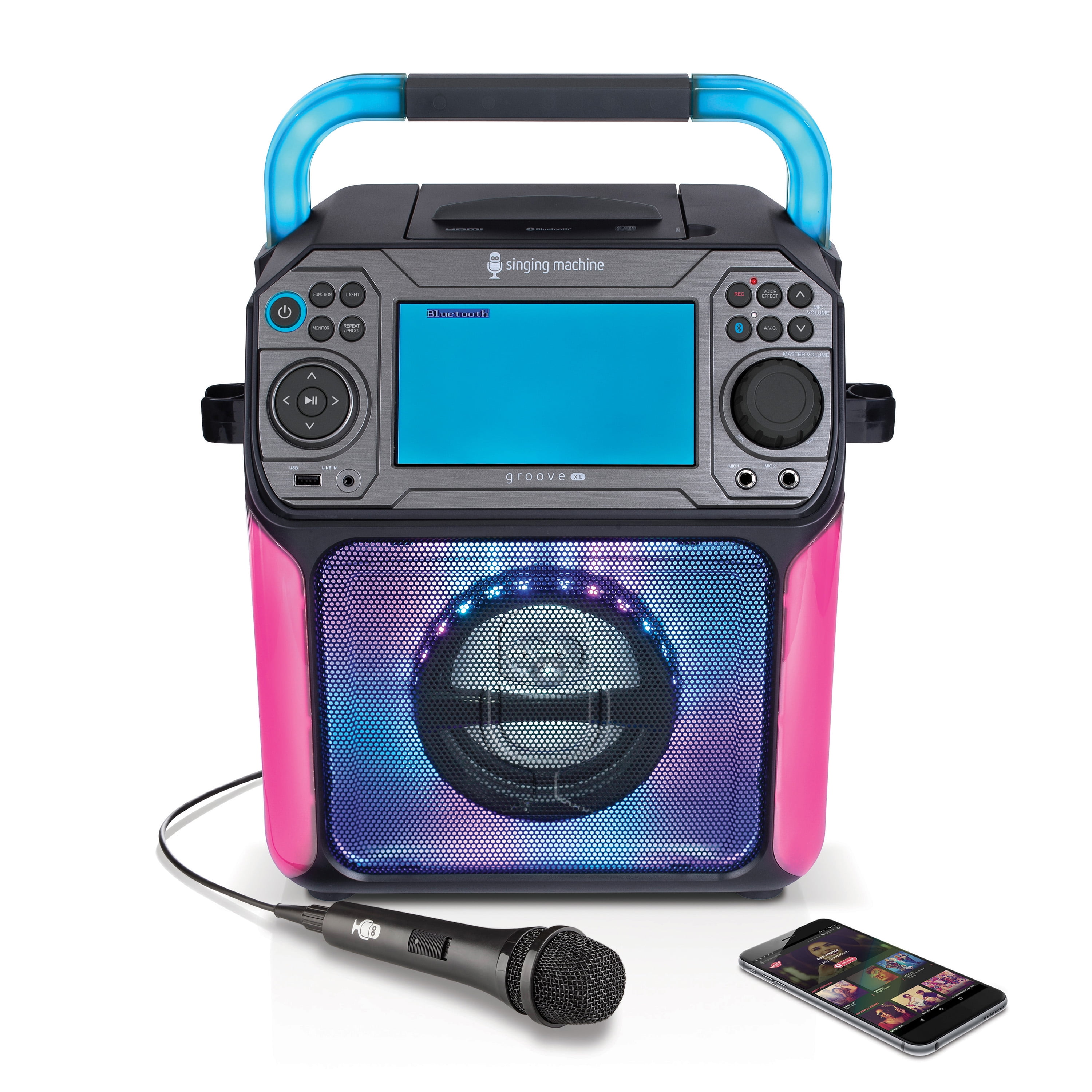 Groove XL Karaoke Machine: 6 Vocal Effects & LED Lights