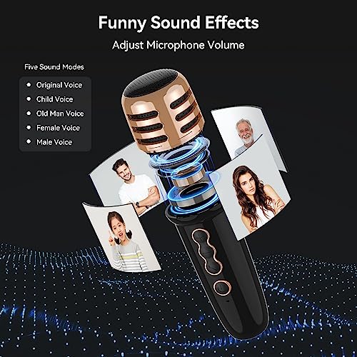 Wireless Karaoke Machine: BIGASUO Wood Speaker, LED Lights