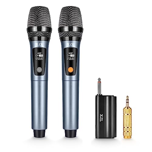 Dual Wireless Karaoke Microphones with UHF Receiver