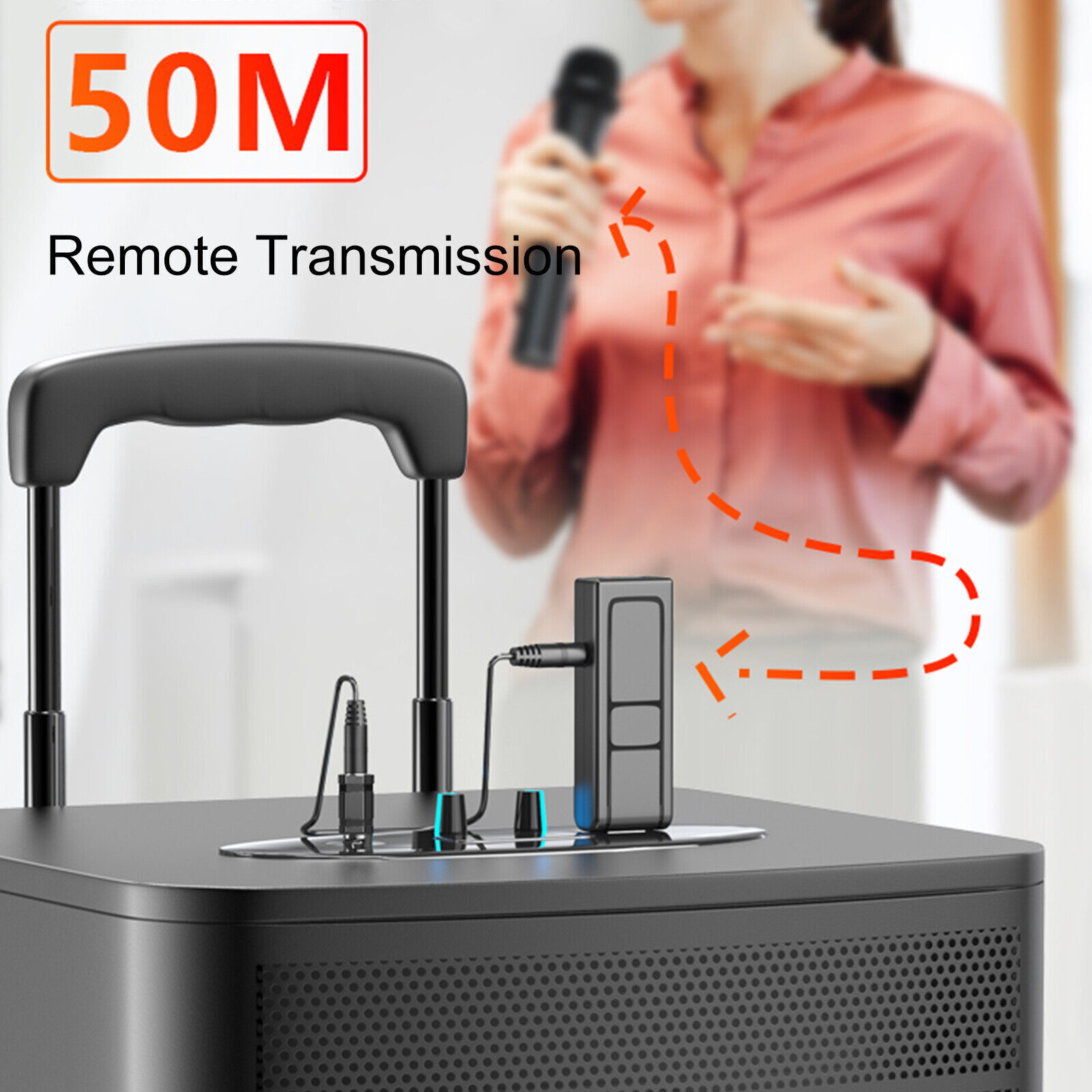 2-Pack VHF Wireless Handheld Karaoke Microphones