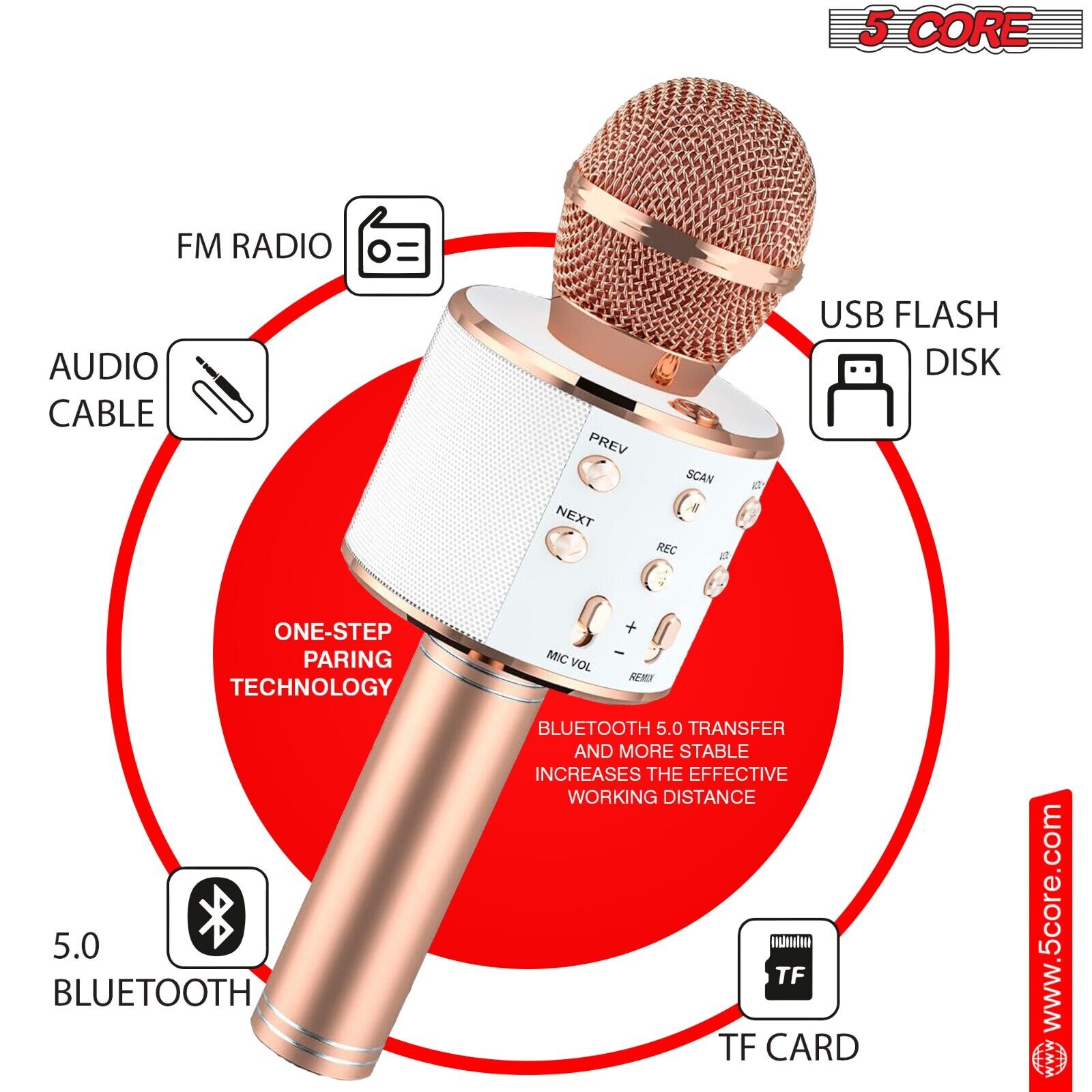 Wireless Bluetooth Karaoke Microphone for Kids