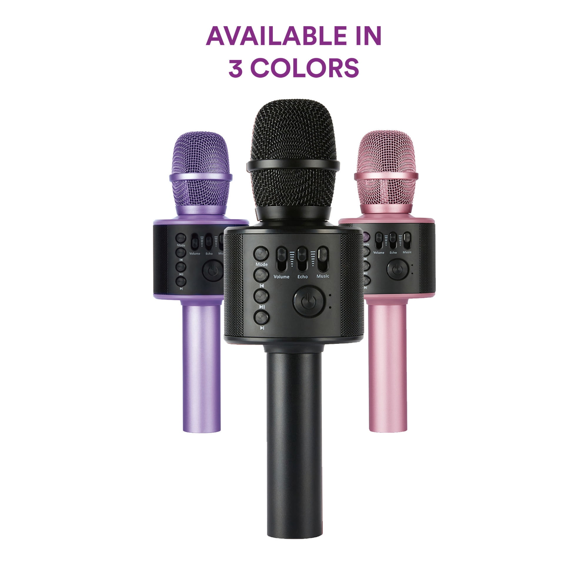 Bluetooth Karaoke Microphone with Speakers and HD Recording