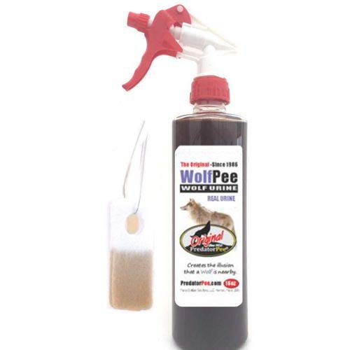 Wolf Urine 16oz Spray with Scent Tags Combo