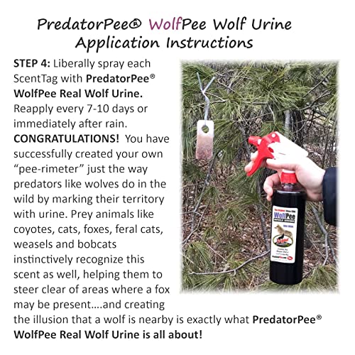 Wolf Urine 16oz Spray with Scent Tags Combo