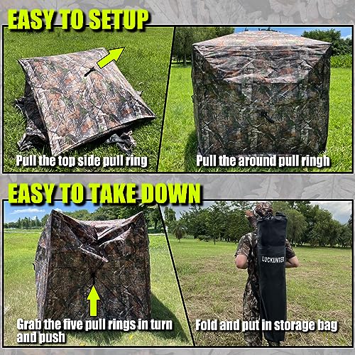 LUCKUNTER 360° Pop-Up Hunting Blind for 2-3 People