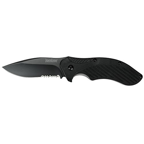 Kershaw Clash Auto Folding Knife, Black Blade