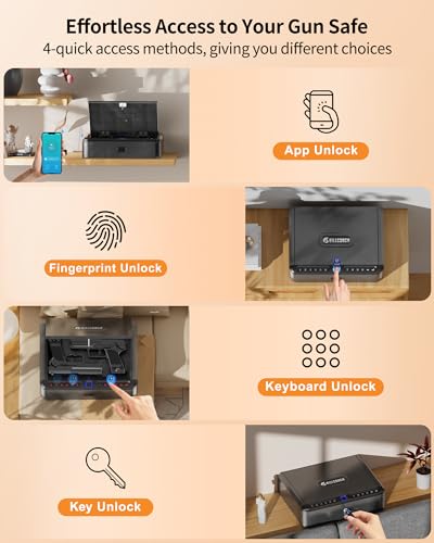 Biometric Gun Safe with Quick Access for Pistols