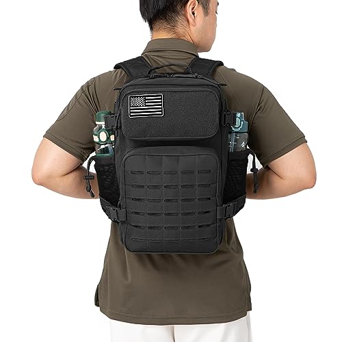 25L Tactical Military Backpack with Cup Holders