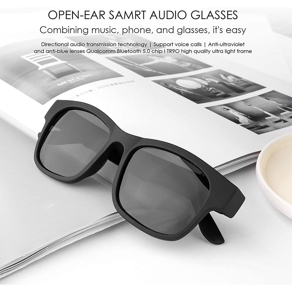 MesaSe Wireless Bluetooth Smart Glasses - Black