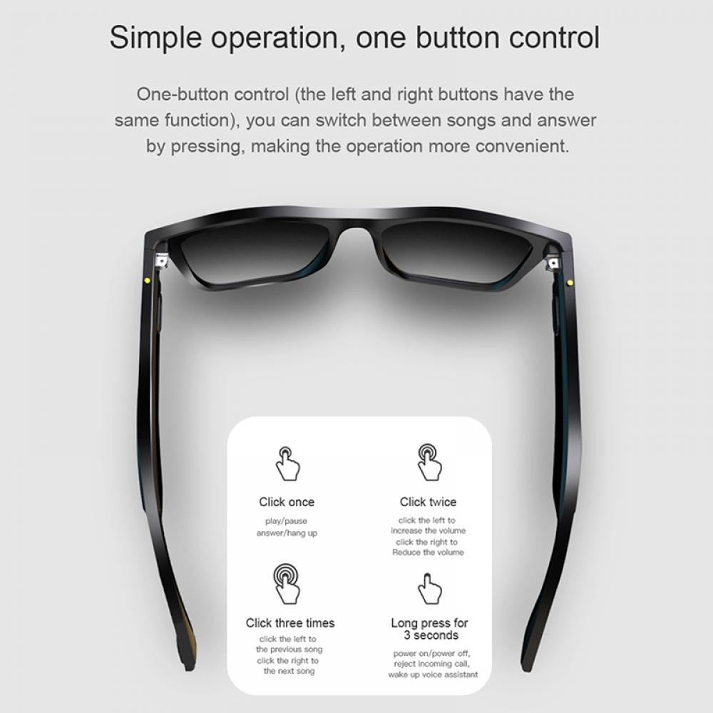 Bluetooth Smart Glasses with 1080P Camera & GPS