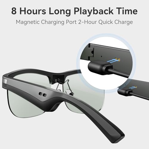 GAXABI Polarized Bluetooth Smart Glasses with Mic