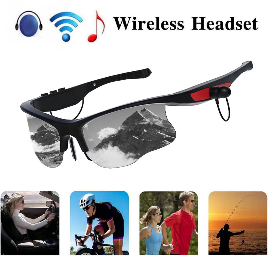 Sevenlady Bluetooth Sports Sunglasses with Built-In Headphones