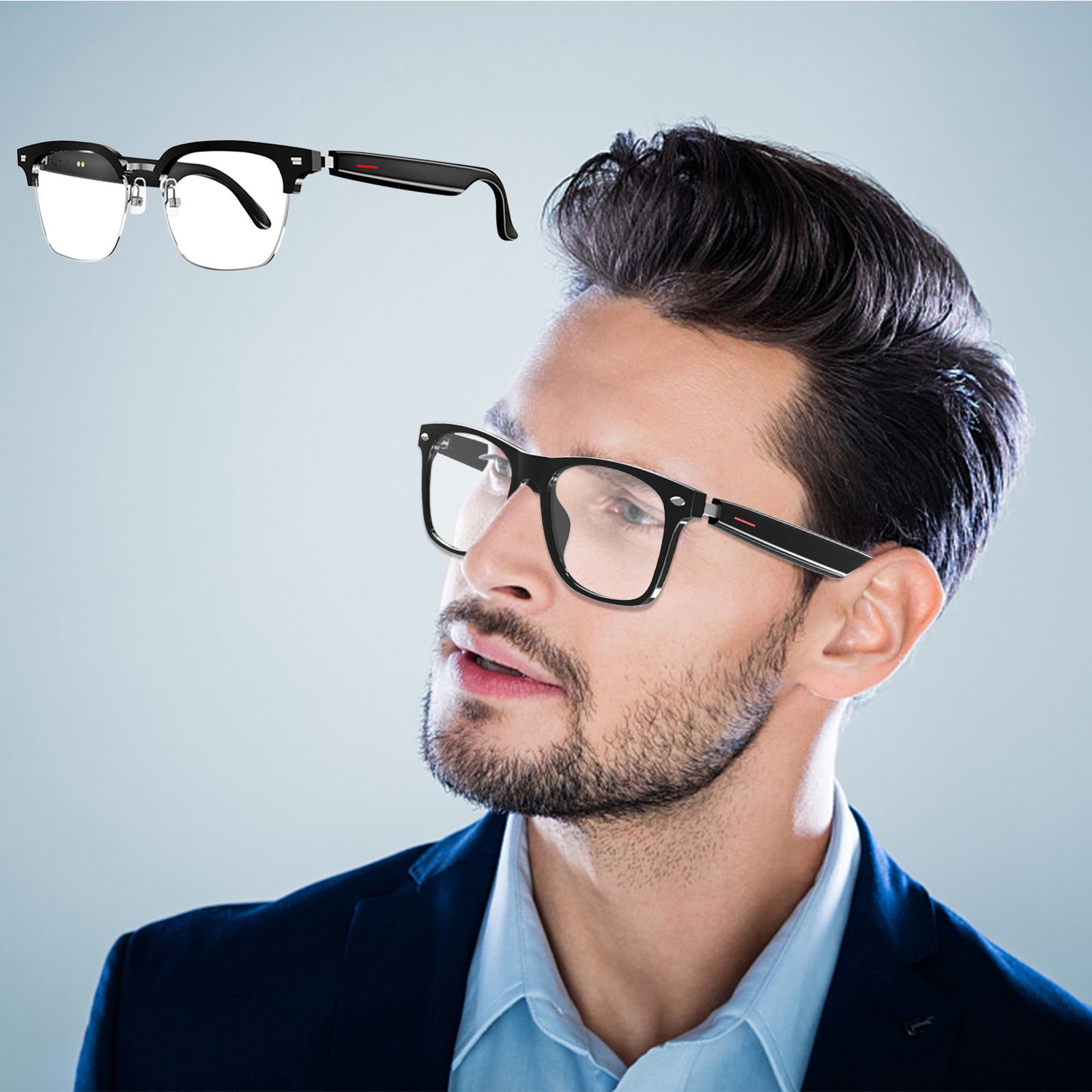 Bluetooth Smart Glasses with Mic and Blue Light Filter