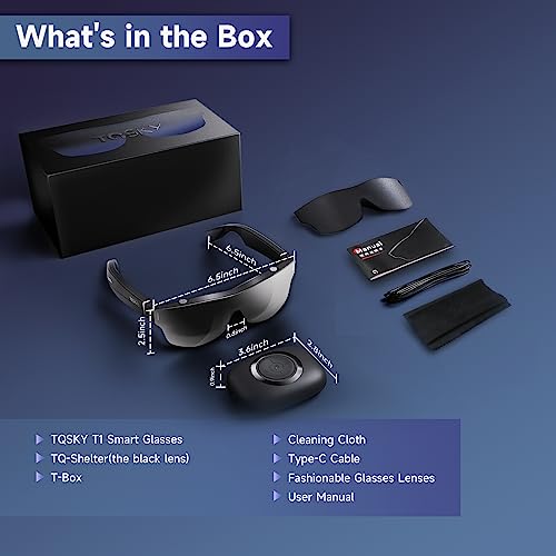 TQSKY T1 AR Glasses with 1080P Virtual Display