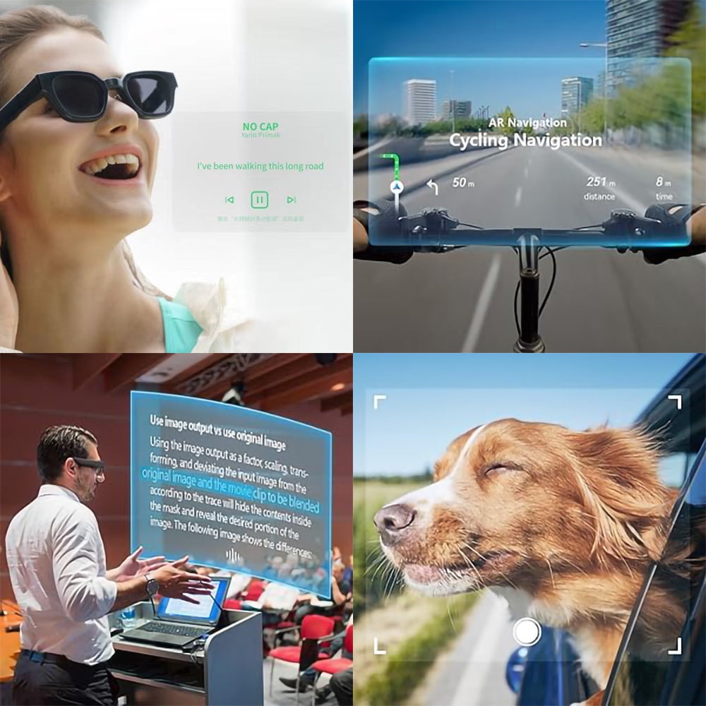 Wireless Smart AR Glasses with Translation and Camera