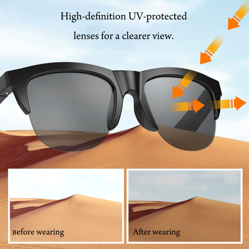 Bluetooth Smart Glasses with Polarized Sunglasses Lenses