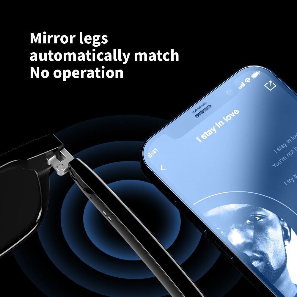 Bluetooth Smart Glasses with Music & Audio Speaker