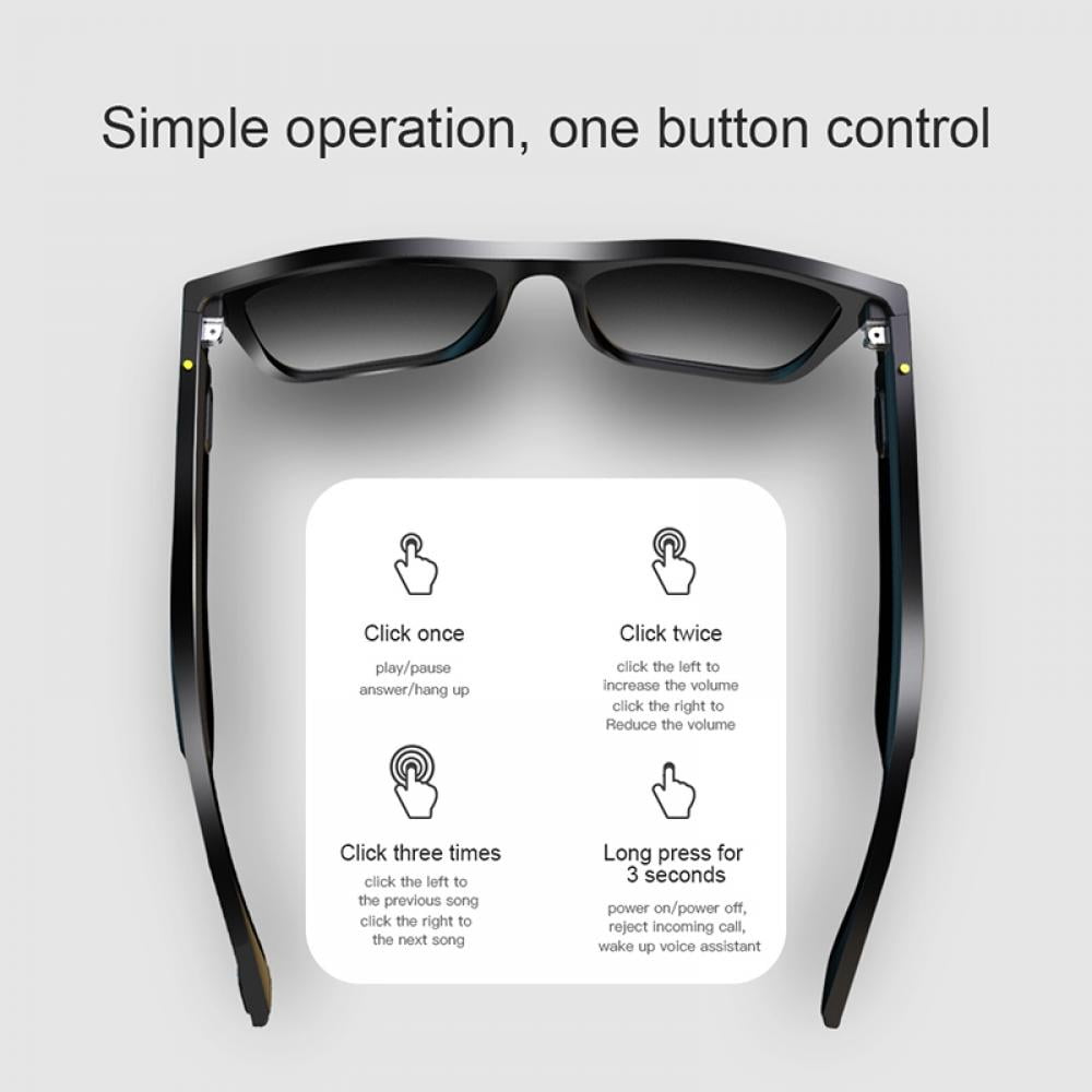 Bluetooth Smart Glasses with 1080P Camera & GPS