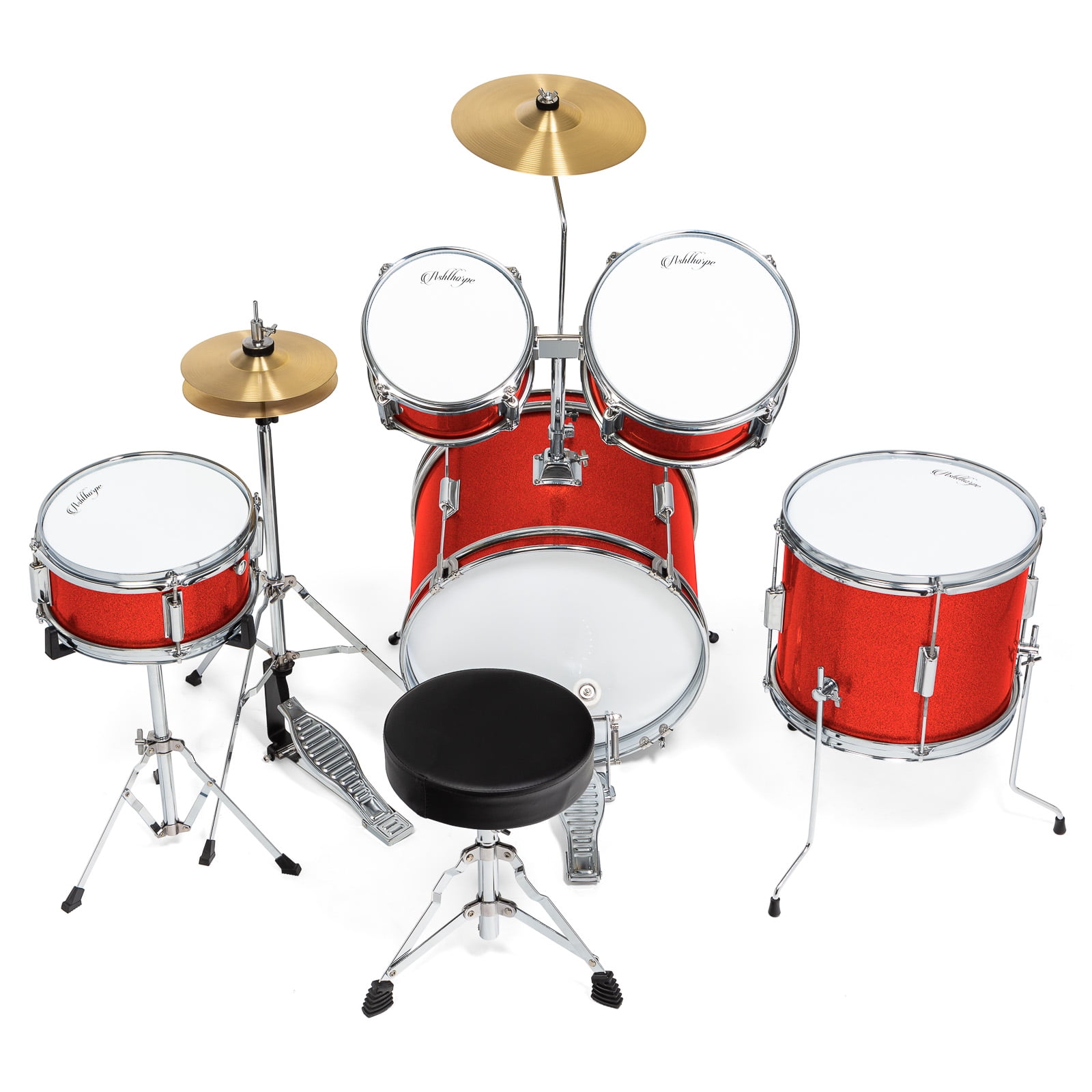 Ashthorpe Junior Drum Set with Genuine Brass Cymbals