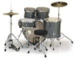 Pearl Roadshow 5-Piece Drum Set with Cymbals, Charcoal