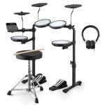Donner DED-100 Mesh Pad Drum Kit + Throne