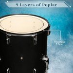5-Piece Adult Drum Set with Full-Size Drums
